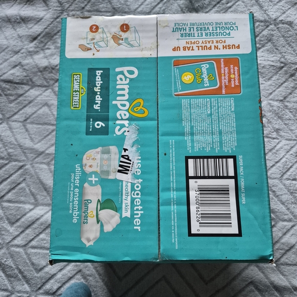 Pampers Baby-Dry Diapers - Size 6 NEW Unopened Box 64 Count - Picture 2 of 3